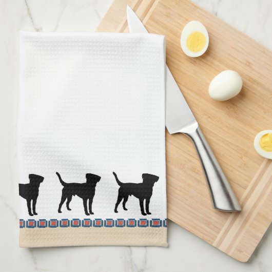 Labrador retriever geschirrtuch (Viertel Falte)