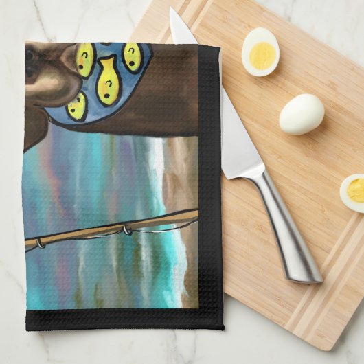 Labrador Retriever Geschirrtuch (Viertel Falte)