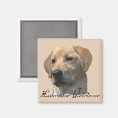 Labrador Retriever gibt Gelbe Labrador Art Magnet (Vorderseite/Rückseite)