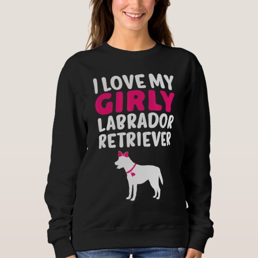 Labrador Retriever Girl Girly Dog Gender Reveal C Sweatshirt (Vorderseite)