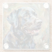 Labrador Retriever Glass Coasters for Dog Lovers Glasuntersetzer (Rückseite)