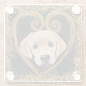 Labrador Retriever Glasuntersetzer (Rückseite)