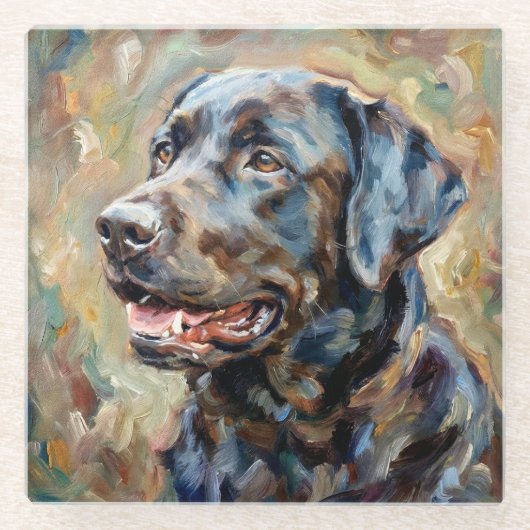Labrador Retriever Glasuntersetzer für Hunde-Liebh (Vorderseite)