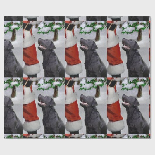 Labrador Retriever Glaube Weihnachten Geschenkpapier (Flach)