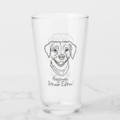 Labrador Retriever. Glückseligkeit, Retriever Edit Glas (Rückseite)