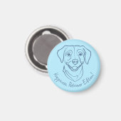 Labrador Retriever. Glückseligkeit, Retriever Edit Magnet (Vorderseite/Rückseite)