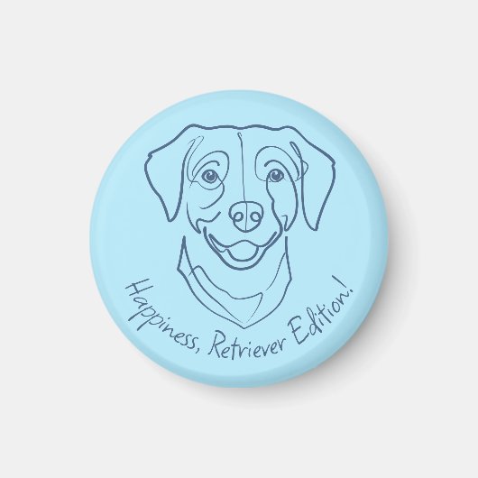 Labrador Retriever. Glückseligkeit, Retriever Edit Magnet (Vorne)