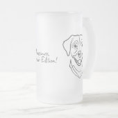 Labrador Retriever. Glückseligkeit, Retriever Edit Mattglas Bierglas (VorderseiteRechts)