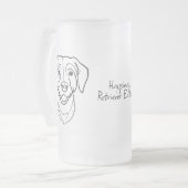 Labrador Retriever. Glückseligkeit, Retriever Edit Mattglas Bierglas (Vorderseite Links)