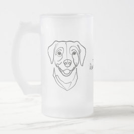 Labrador Retriever. Glückseligkeit, Retriever Edit Mattglas Bierglas