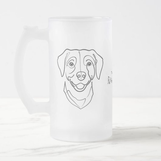 Labrador Retriever. Glückseligkeit, Retriever Edit Mattglas Bierglas (Links)