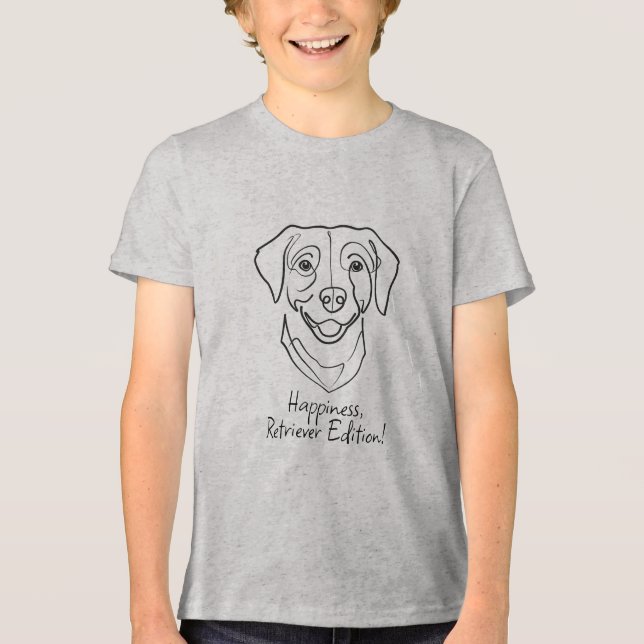 Labrador Retriever. Glückseligkeit, Retriever Edit Tri-Blend Shirt (Vorderseite)