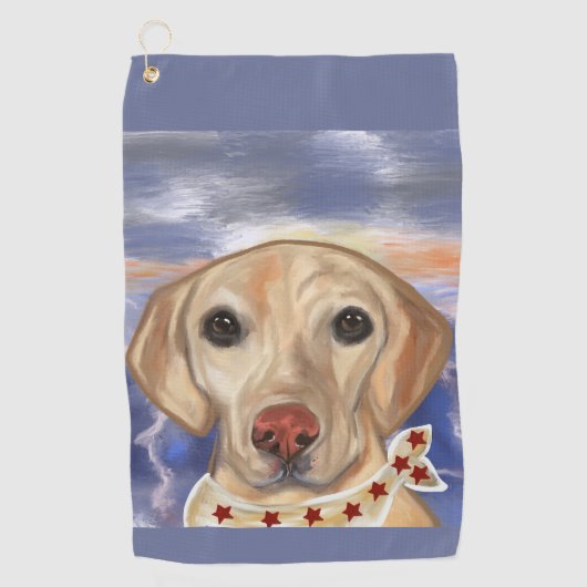 Labrador Retriever Golfhandtuch (Vorderseite)
