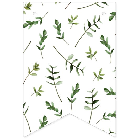 Labrador Retriever Green Baby Shower Puppy Wimpelkette (Erste Fahne)