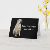 Labrador Retriever Grußkarte Karte (Gelbe Blume)