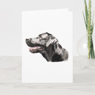 Labrador Retriever Grußkarte, Wasserfarbenmalerei Karte