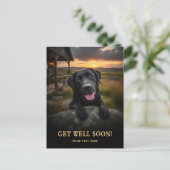 Labrador Retriever Gute Besserung Postkarte (Stehend Vorderseite)