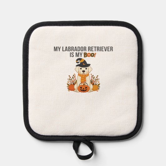 Labrador Retriever Halloween Dog Funny Spooky Boo Topflappen (Vorderseite)