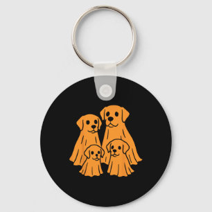 Labrador Retriever Halloween Ghost Family Funny Do Schlüsselanhänger