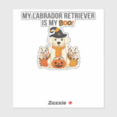 Labrador Retriever Halloween Hund Funny Spooky Boo Aufkleber (Blatt)