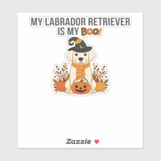 Labrador Retriever Halloween Hund Funny Spooky Boo Aufkleber (Blatt)