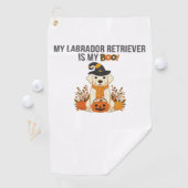 Labrador Retriever Halloween Hund Funny Spooky Boo Golfhandtuch (Insitu)