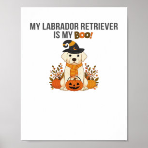 Labrador Retriever Halloween Hund Funny Spooky Boo Poster