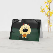 Labrador retriever Halloween Karte (Gelbe Blume)