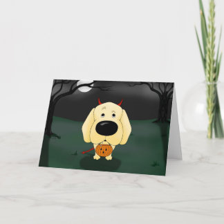 Labrador retriever Halloween Karte