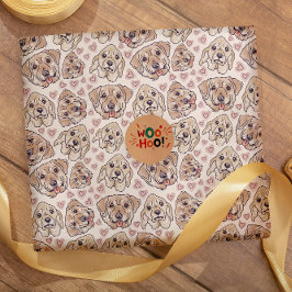 Labrador Retriever Hand-Drawn Cartoon Head  Geschenkpapier