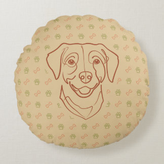 Labrador Retriever. Happiness Edition! Rundes Kissen