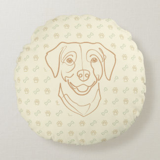 Labrador Retriever. Happiness Edition! Rundes Kissen