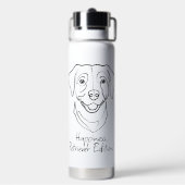 Labrador Retriever. Happiness, Retriever Edition! Trinkflasche (Hinten)