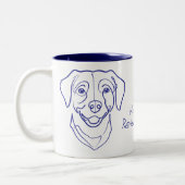Labrador Retriever. Happiness, Retriever Edition! Zweifarbige Tasse (Links)