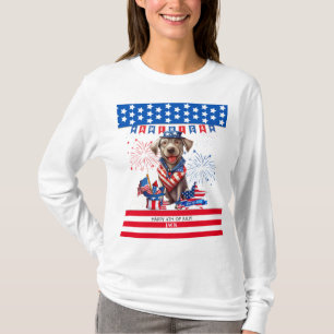 Labrador Retriever Happy 4. Juli Unabhängigkeit T-Shirt