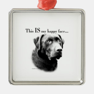 Labrador Retriever Happy Face Ornament Aus Metall