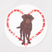 LABRADOR RETRIEVER HEART ETIKETTEN (Design 2)