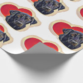 Labrador Retriever Heart Geschenkpapier (Ecke)