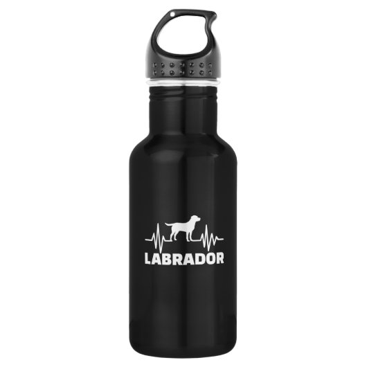 Labrador Retriever Heartbeat Edelstahlflasche (Vorderseite)