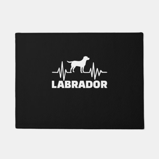 Labrador Retriever Heartbeat Fußmatte (Vorderseite)