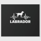Labrador Retriever Heartbeat Geschenkpapier (Flach)