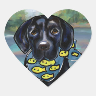 Labrador Retriever Herz-Aufkleber