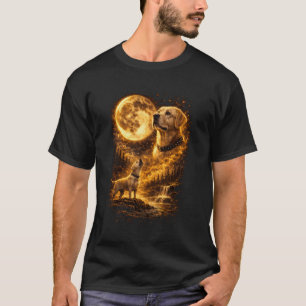 Labrador Retriever Heult zum Mond Lustiger Hund M T-Shirt