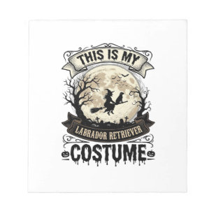Labrador Retriever Hexe Halloween Kostüm Shirt_1 Notizblock