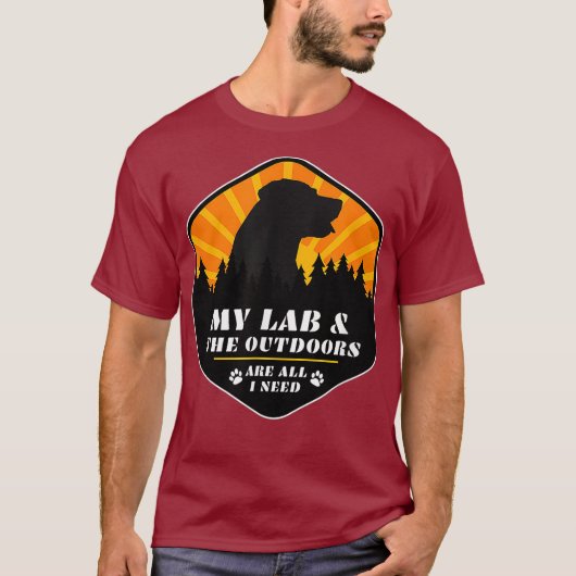 Labrador Retriever Hiking Tshirt for Lab Lovers (Vorderseite)