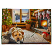 Labrador Retriever Holiday Card Große Geschenktüte (Rückseite)