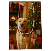 Labrador Retriever Holiday Card Mittlere Geschenktüte (Rückseite)