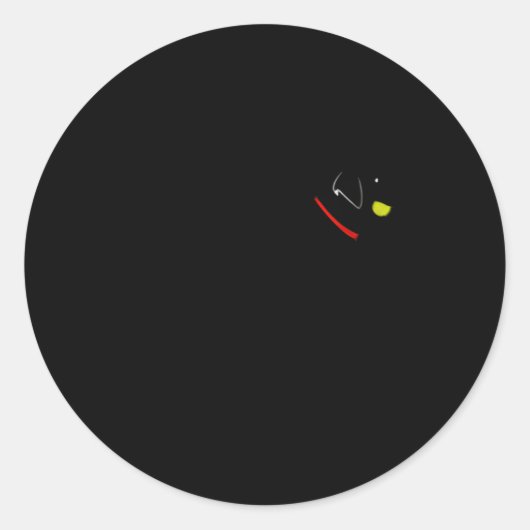 Labrador Retriever Holt Black Lab Play Ball Runder Aufkleber (Vorderseite)