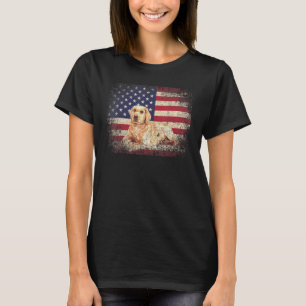Labrador Retriever Hund 4. Juli  Amerikanische Fla T-Shirt