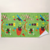 Labrador Retriever Hund Agility Strandtuch (Vorderseite)